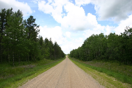 Country road in Osage Township